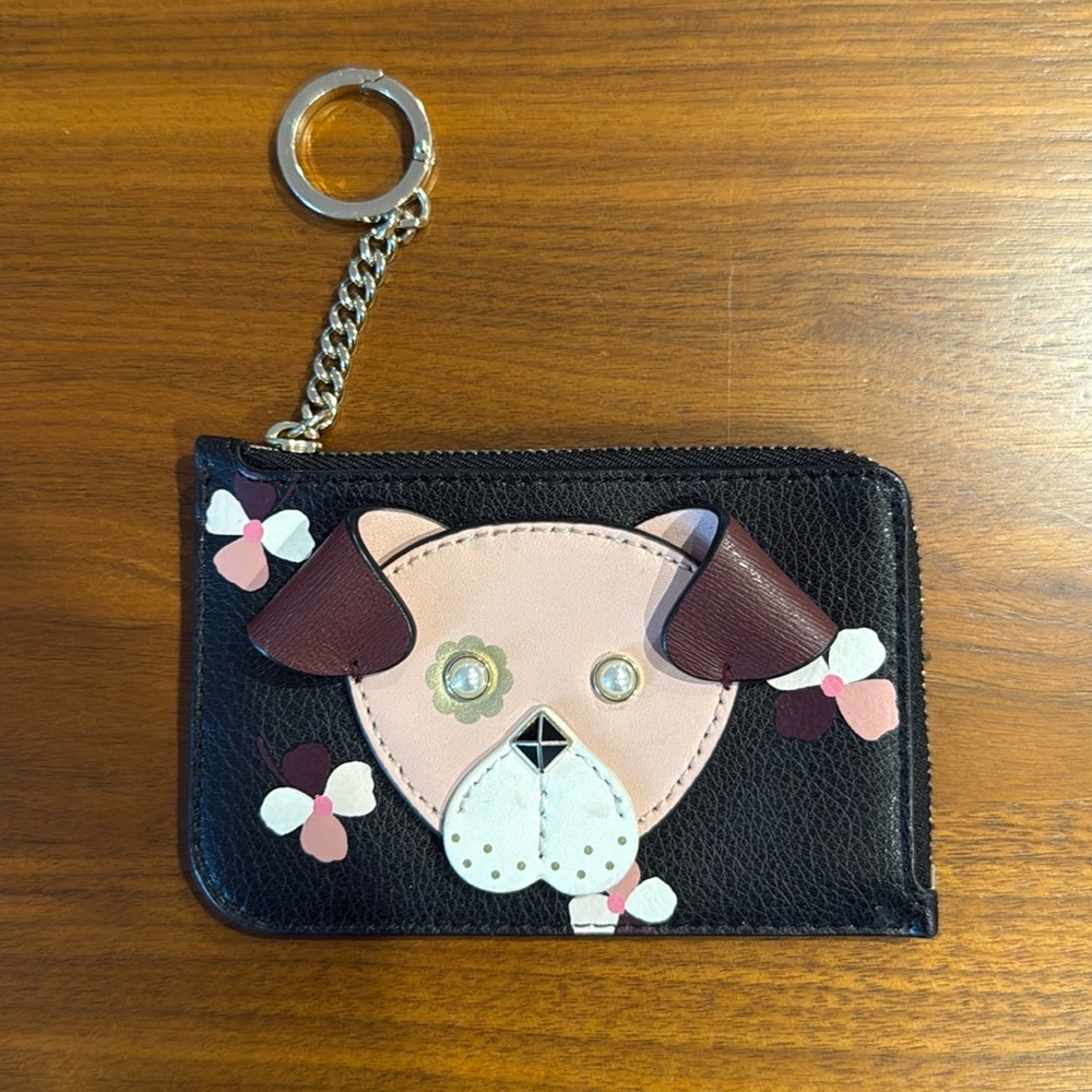 Kate Spade Dog Cardholder Keychain